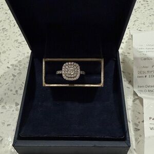 Elegant Silver Diamond Ring